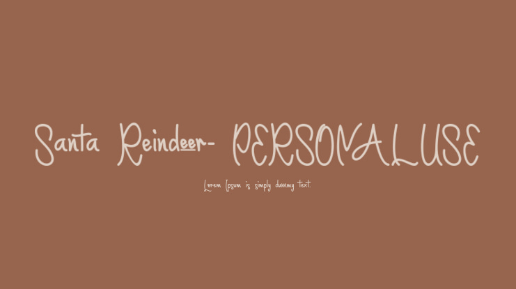Santa Reindeer- PERSONAL USE Font