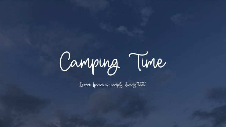 Camping Time Font