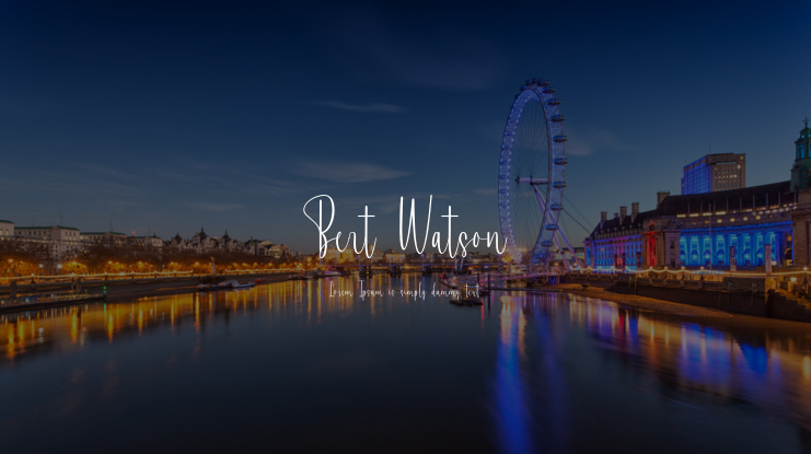 Bert Watson Font