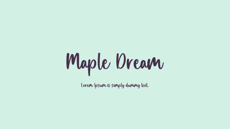 Maple Dream Font