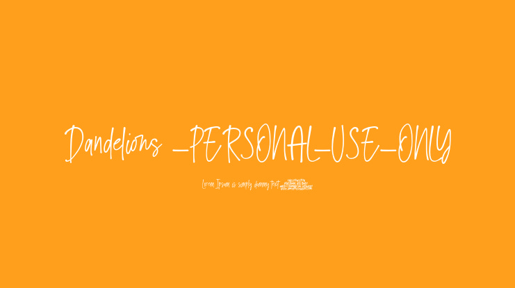 Dandelions_PERSONAL_USE_ONLY Font