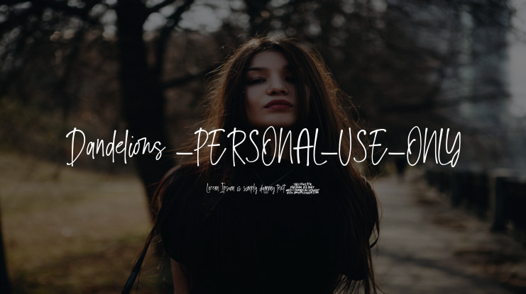 Dandelions_PERSONAL_USE_ONLY Font