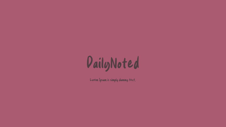 DailyNoted Font