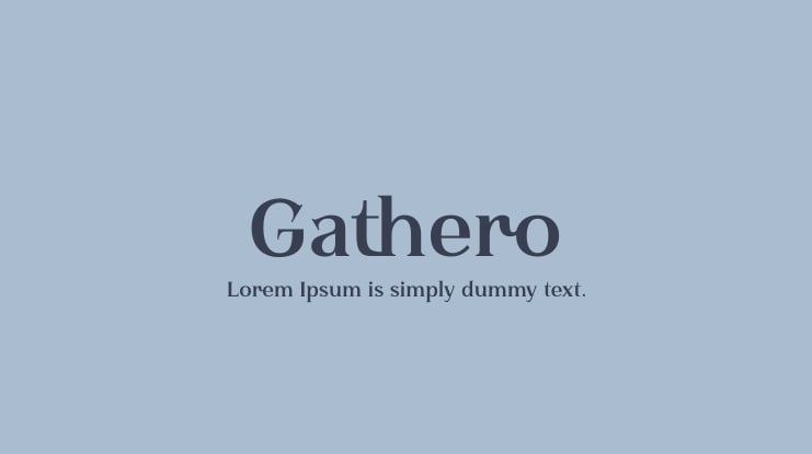 Gathero Font