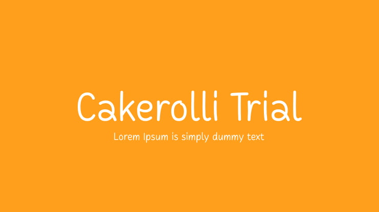 Cakerolli Trial Font