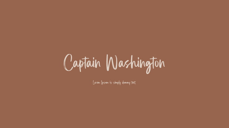 Captain Washington Font