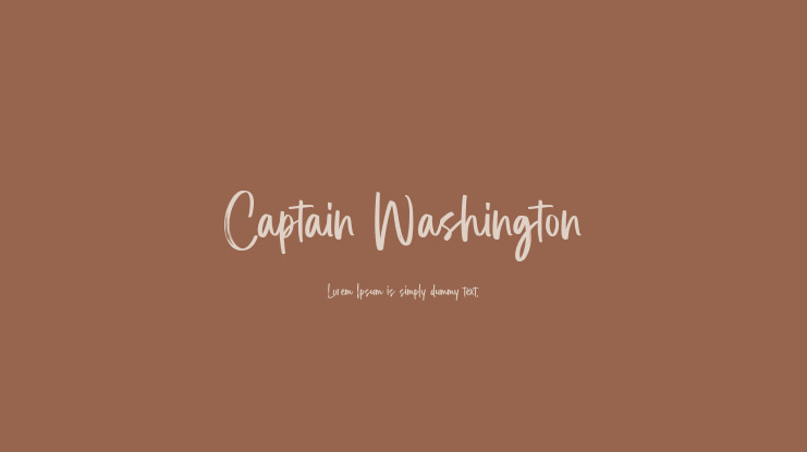 Captain Washington Font