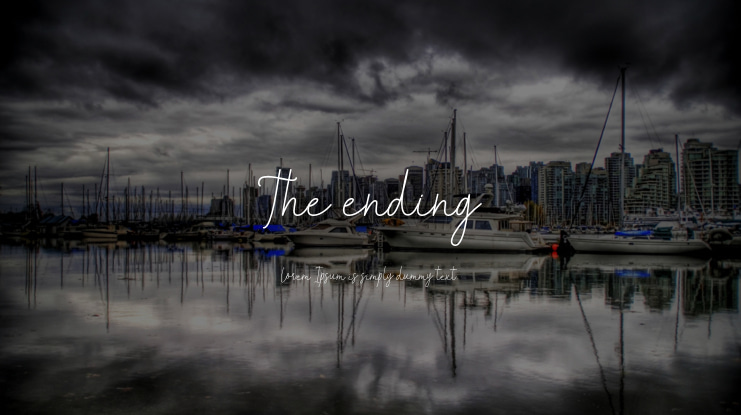 The ending Font