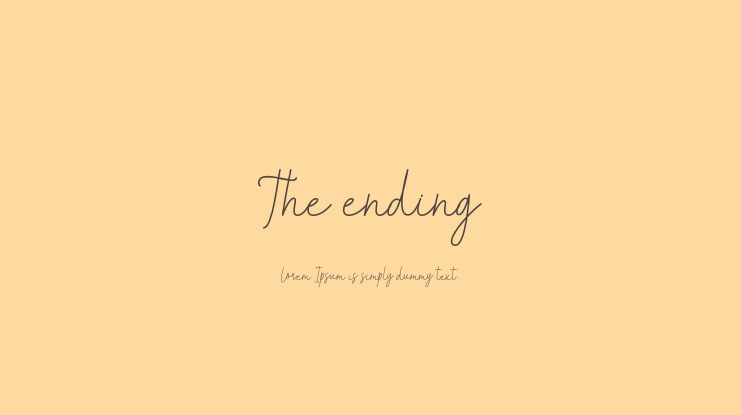 The ending Font