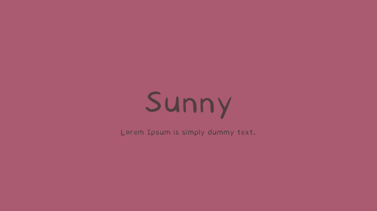 Sunny Font