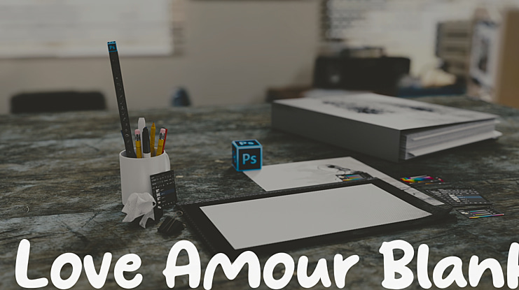 Love Amour Blank Font