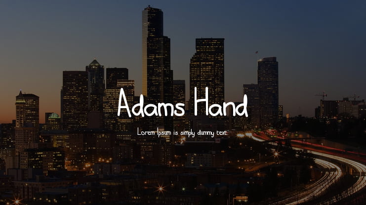 Adams Hand Font