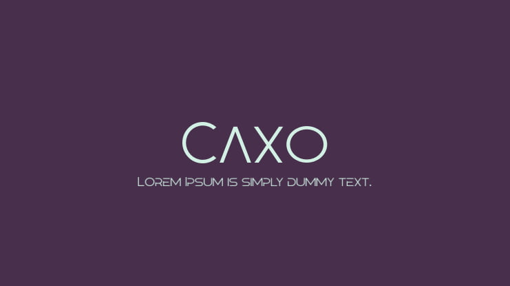 Caxo Font Family