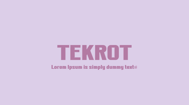 TEKROT Font Family