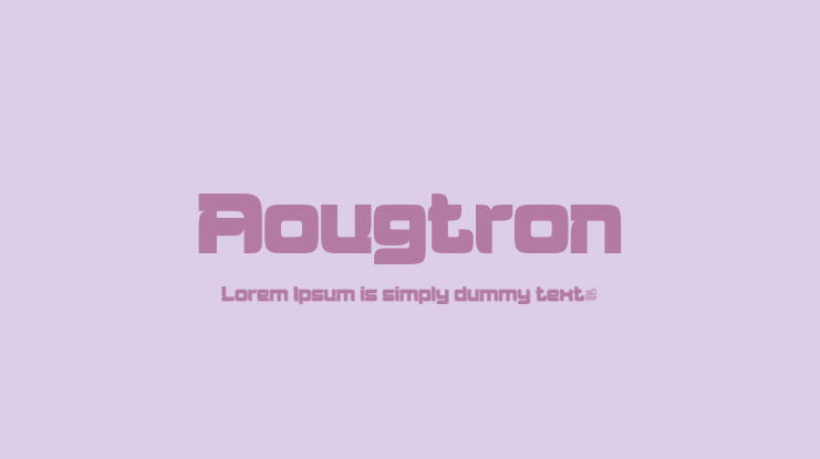 Aougtron Font Family