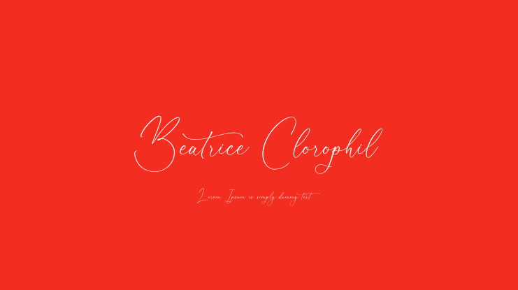 Beatrice Clorophil Font
