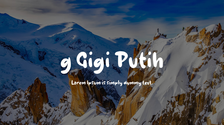 g Gigi Putih Font