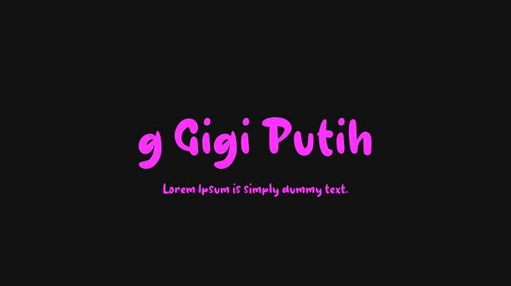 g Gigi Putih Font