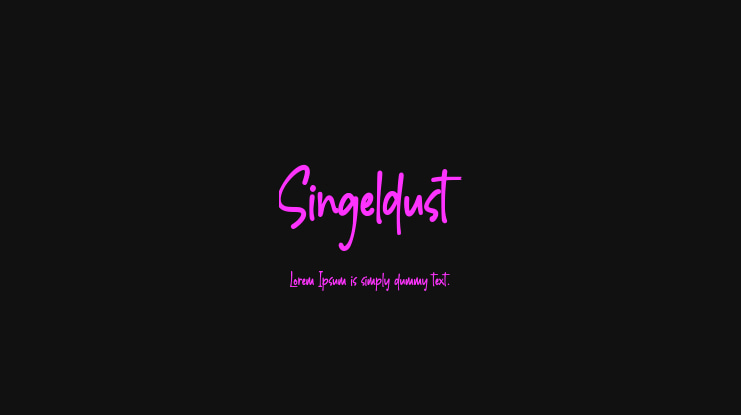 Singeldust Font