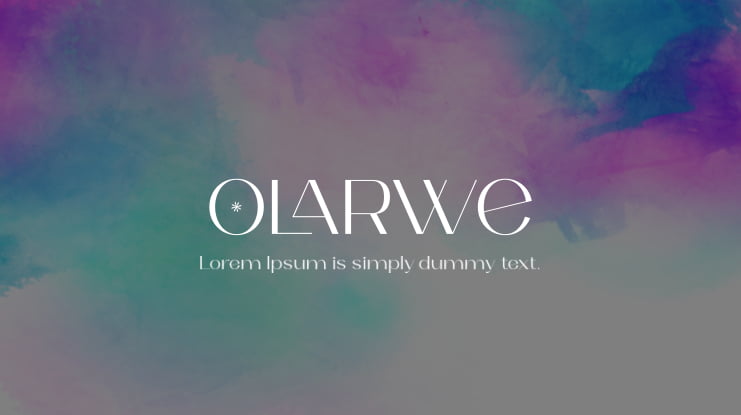 OLARWE Font
