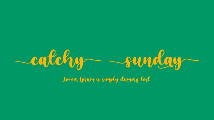 catchy sunday Font