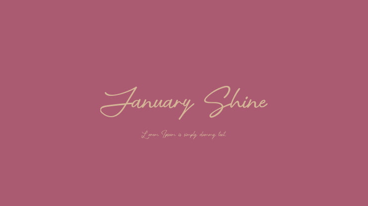 January Shine Font