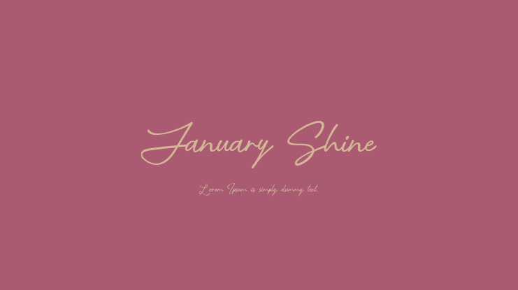 January Shine Font