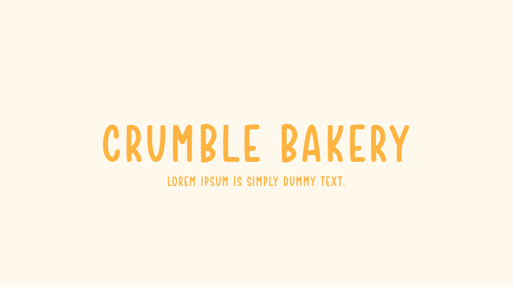 Crumble Bakery Font