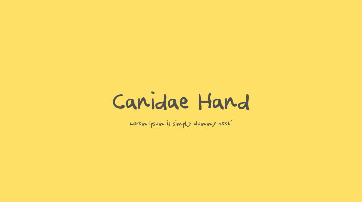 Canidae Hand Font