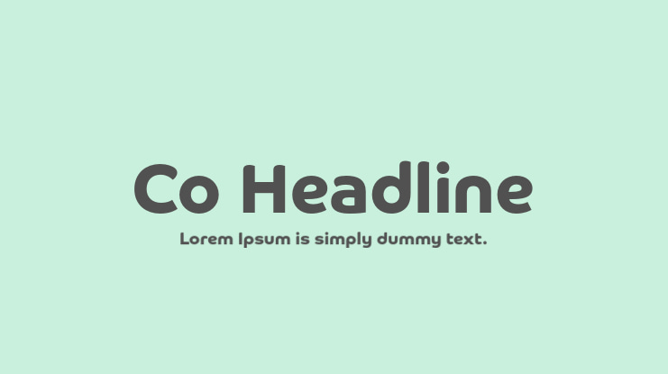 Co Headline Font Family