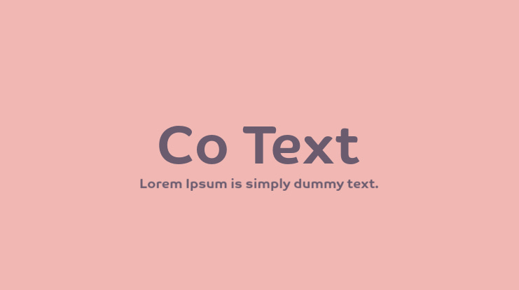 Co Text Font Family