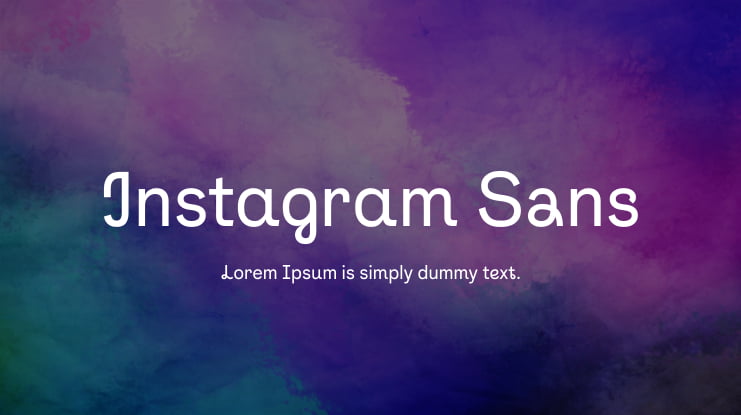 Instagram Sans Font Family