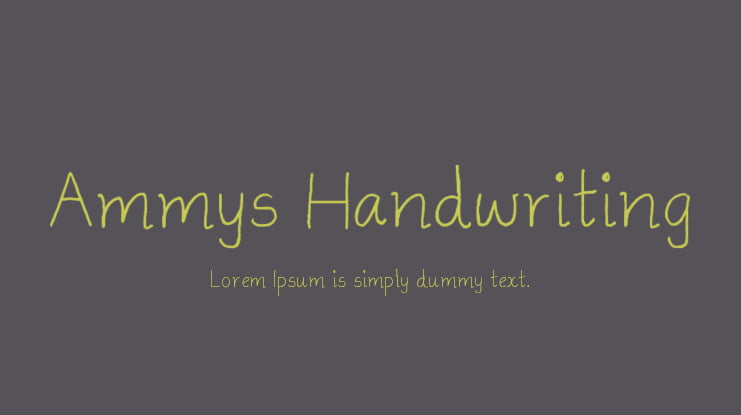 Ammys Handwriting Font