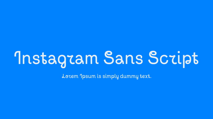 Instagram Sans Script Font Family