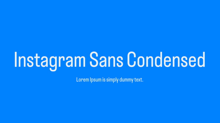 Instagram Sans Condensed Font Family