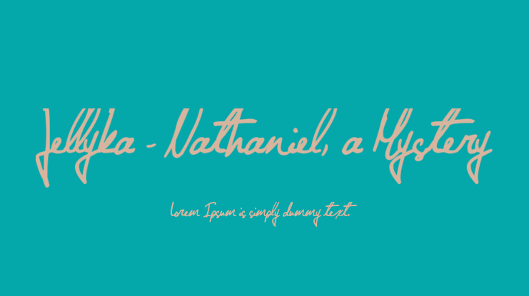Jellyka - Nathaniel, a Mystery Font