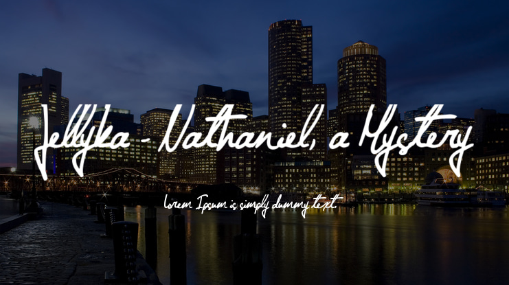 Jellyka - Nathaniel, a Mystery Font