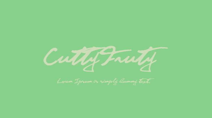 CuttyFruty Font