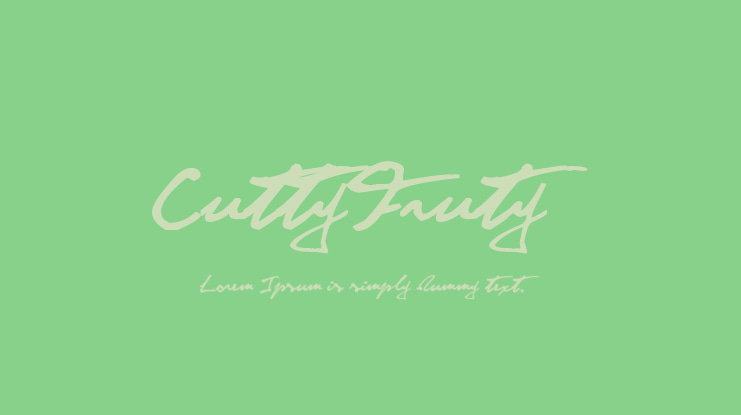 CuttyFruty Font