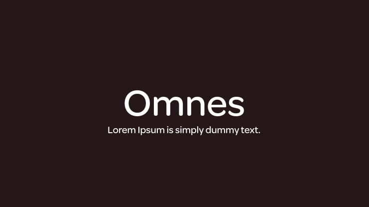 Omnes Font Family