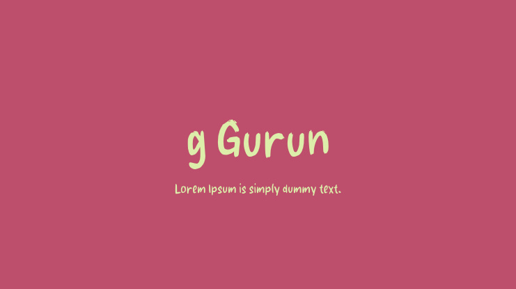 g Gurun Font