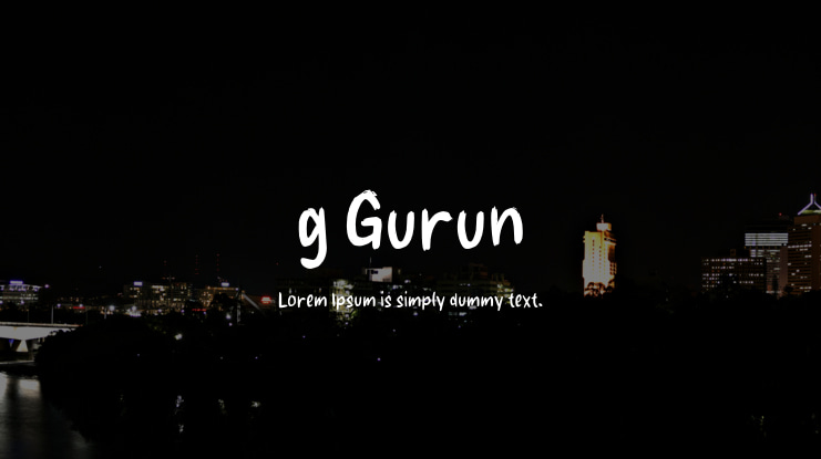 g Gurun Font