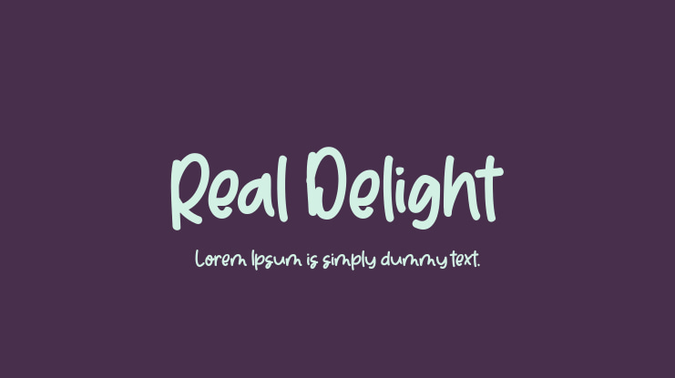 Real Delight Font