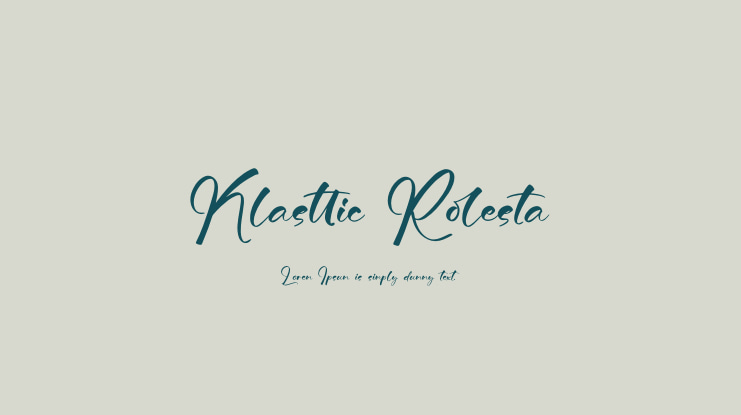 Klasttic Rolesta Font