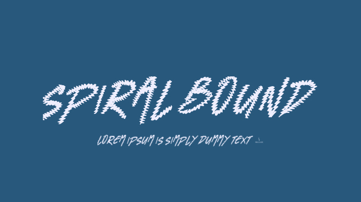 Spiral Bound Font