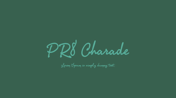PR8 Charade Font