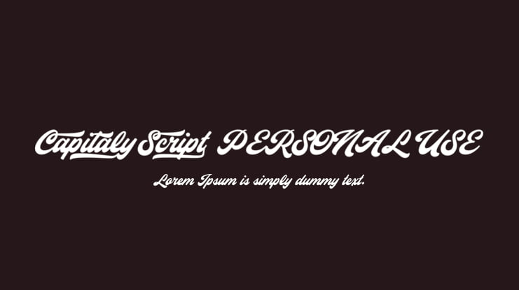 Capitaly Script PERSONAL USE Font