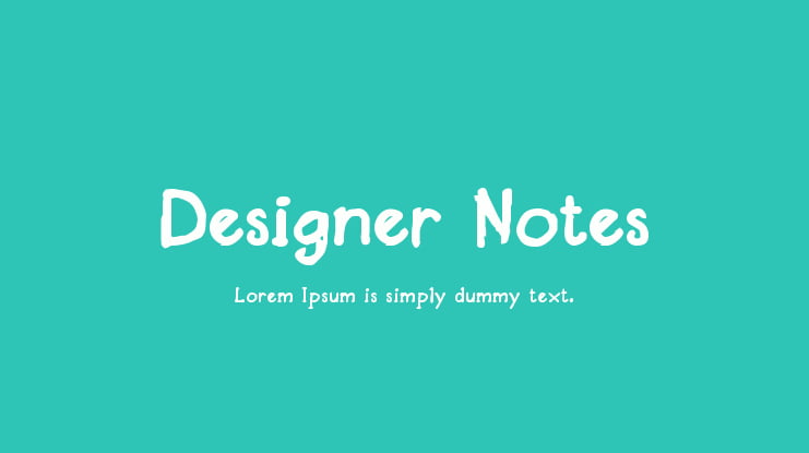 Designer Notes Font Family