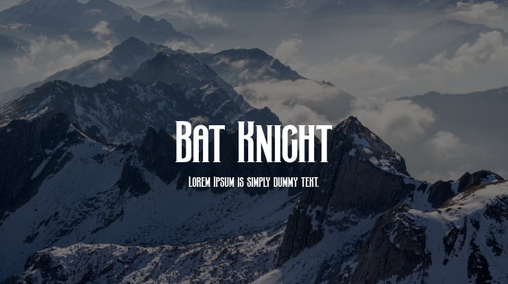 Bat Knight Font