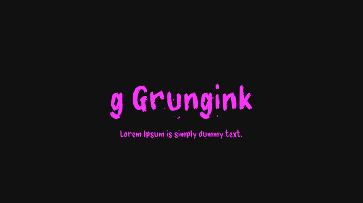 g Grungink Font